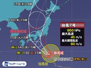 台風7号　15日頃に近畿周辺に接近・上陸へ　今のうちに台風対策を