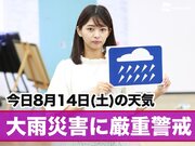 お天気キャスター解説 8月14日(土)の天気