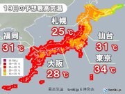 厳しい残暑　東北や関東、九州などで30以上の真夏日に