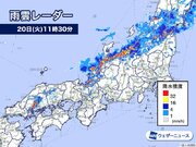 北陸や広島で激しい雨　午後も大気の状態不安定        