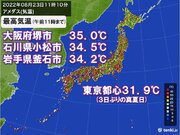 午前中からすでに猛暑日も　湿度も高く熱中症に厳重警戒　東京都心は3日ぶりの真夏日