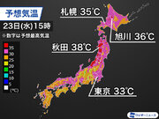 札幌や旭川で35以上か　関東や西日本より暑くなる予想