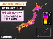 北日本を中心とした11道県に熱中症警戒アラート　明日8月25日(金)対象