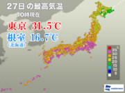 列島に夏と秋が混在　東京は真夏日、北海道は秋本番の涼しさ