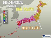 関東や東北太平洋側で肌寒さ続く　明日は日差し戻り気温上昇