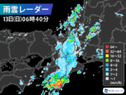 和歌山で激しい雷雨　ピークは10時頃まで