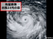 台風14号「大型で非常に強い」勢力に発達　九州接近時も「強い」勢力で暴風域も予想