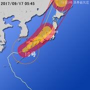 【台風第１８号に関する情報】平成29年9月17日04時39分 気象庁予報部発表
