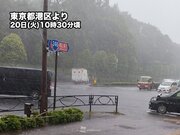 東京都心を発達した雨雲が通過　関東は昼過ぎにかけて激しい雨に注意