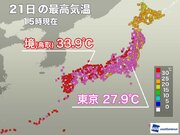 九州や中国で33超の夏のような暑さ　真夏日地点は200を超える