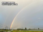 九州や四国で雨雲が次々と通過　雲の切れ目に虹も出現