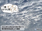 東京都心の空一面にひつじ雲　三重県でどしゃ降りの雨も　このあと傘が必要な所は?