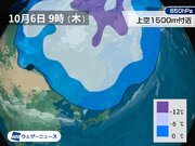 今週は北日本に寒気が南下　北海道の山や峠では雪の降る所も