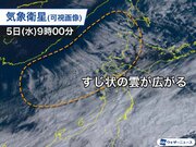 日本海にすじ状の雲が出現　衛星画像から見える冬の気配