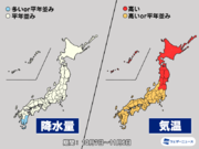気象庁1か月予報　北日本は平年よりも気温高く、季節の進みは遅い