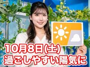 あす10月8日(土)のウェザーニュース お天気キャスター解説