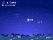 9日・10日　2日連続の天体ショー　月と金星が接近　その近くに赤い色のアンタレス