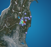 福島県で震度3の地震発生