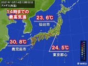鹿児島市は25日連続真夏日　秋では最長記録更新中　東京都心や仙台市は肌寒さ解消