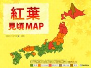 紅葉見頃MAP　関東の山沿いで本格的なシーズン　都心周辺の見頃は?