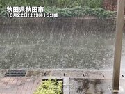 秋田で雷雨に　日本海側は雨のエリアが拡大