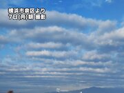 東京や神奈川の空にナミナミとした「波状雲」　天気下り坂のサイン