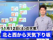 あす11月12日(土)のウェザーニュース お天気キャスター解説