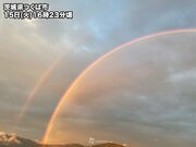 関東で二重の虹が出現　一部では「過剰虹」も