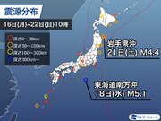 週刊地震情報 2020.11.22　18日(水)東海道南方沖の地震で異常震域