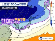 週中頃から強い寒気が南下　西日本など真冬並みの寒さに