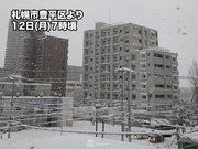 札幌は昨夜から一気に積雪増　今朝は雪かきが必要なほどに