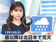 お天気キャスター解説　12月16日(土)の天気