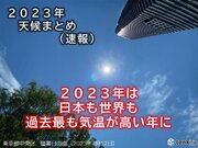 2023年　日本も世界も過去最も気温が高い年に　記録を大幅更新　22日気象庁発表