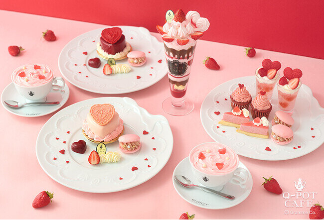 画像：【Q-pot CAFE.】期間限定「2024 Valentine」メニューが登場！