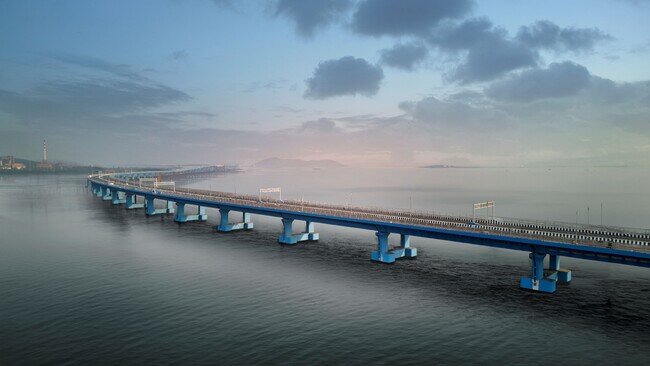 画像：インド最長 ムンバイ湾横断道路の「海上道路橋」が完成