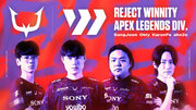 プロeスポーツチーム「REJECT」、「REJECT WINNITY」としてApex Legends部門発足。そしてApex Legends Global Series に参戦決定！