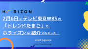 2/6、テレビ東京WBSの「トレンドたまご」で、ホライズンが紹介されました