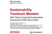 ＤＩＣ、S&P Global社による「The Sustainability Yearbook 2024」にサステナビリティに優れた企業として6年連続で掲載