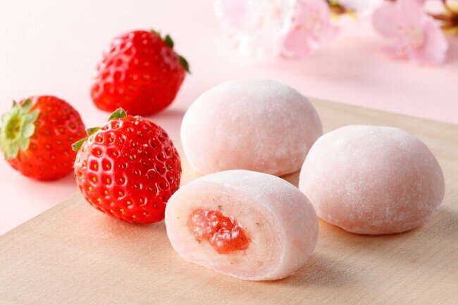 画像：春の訪れを華やかな“いちご”で祝う麗しの桜色菓子【築地ちとせ】より「ちとせのさくらいちご餅」を今年も季節限定発売