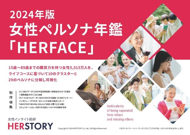 画像：日本の女性生活者のすべてがココに。「2024年版女性ペルソナ年鑑」女性5515万人をクラスター分類、ペルソナ化した唯一の一冊