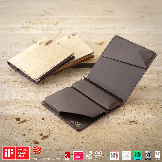 画像：『キノコからできた財布？！』　サステナブルなマッシュルームレザーを使用した、小さな薄い財布