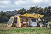 1990年代、日本のキャンプ文化の基礎を築いたキャプテンスタッグの「ロッジ型テント」が30年の時を経て生まれ変わる