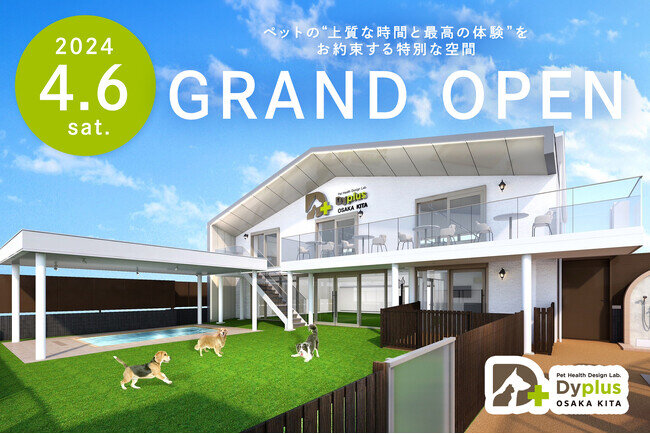 画像：【Dyplus OSAKA KITA】屋内型ドッグラン、ドッグプール、カフェの拡張工事完了！大阪・都心エリア初の“ドッグシティリゾート”として2024年4月6日（土）にグランドオープン！