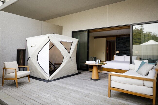 画像：【ROKU KYOTO】本格的なテント式サウナが登場。宿泊プラン「ROKU KYOTOルームテラスサウナ」販売開始