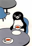 ペンギンがあんぱんを？！イラストレーター坂崎千春の新作展『ペンギン喫茶』が、伊勢丹新宿店にて4月3日（水）から開催　ペンギンたちがお茶を楽しむ至福の時を描いた原画約40点を展示販売