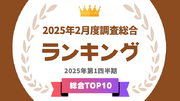 「タレントパワーランキング」2025年2月度調査（第1四半期）の総合 トップ10を発表！！