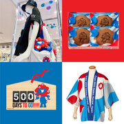 「くるぞ、万博。」開幕500日前を迎え、大阪・関西万博オフィシャルストアでは「500日前商品」が新登場。くすっと笑えるおすすめ商品もご紹介！サウスゲートビルディングには巨大ミャクミャク出現。
