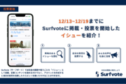 社会デザインプラットフォーム「Surfvote」、イシュー6件を新規発表・投票開始！社会課題への参加と対話のため、著名人や有識者がイシューを提起し、みんなの意見を募集します。