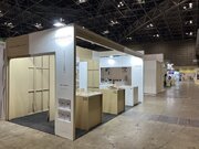展示業界における年間2トンの木材廃棄量をゼロに目指す「再生板紙構法」の素材による展示ブースをエコプロ２０２４にて出展し発表しました。