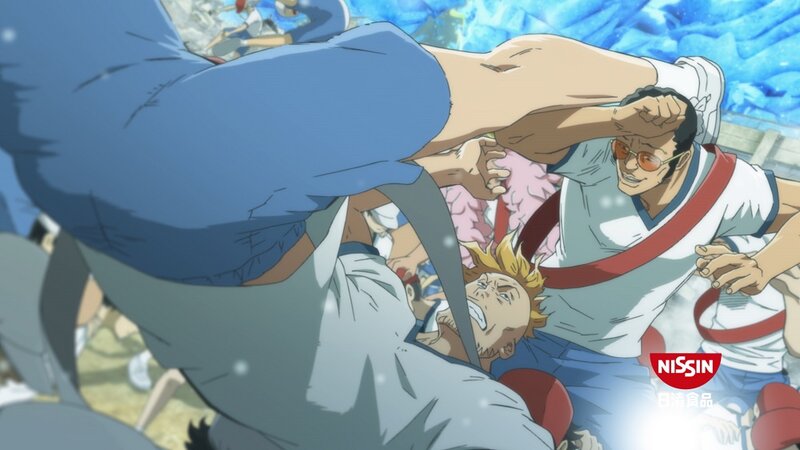 写真ニュース 7 One Piece カップヌードルcm ついに完結 原作の 頂上戦争 を騎馬戦で再現 高校生のルフィとエースが暴れる Biglobeニュース